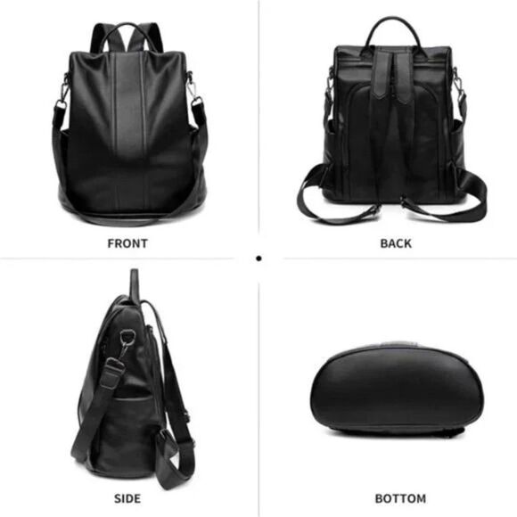 Women Backpack Purse Waterproof Nylon Anti-theft Rucksack Lightweight Shoulder - Picture 5 of 9